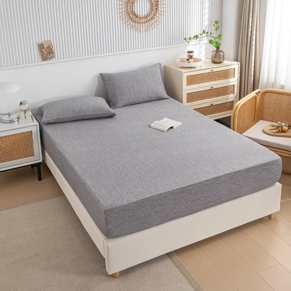 Summer Soft Breathable Cooling Bedding Sheets Cold Feeling Custom Fitted Sheet