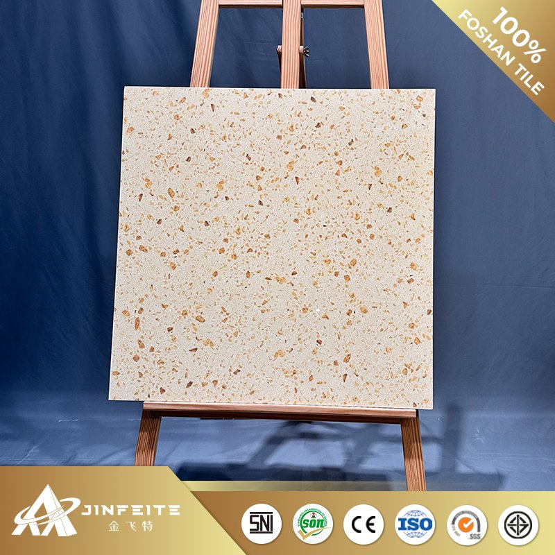 High Gloss Best Price Terrazzo Porcelain Tile 60*60 Yellow Color Wholesale