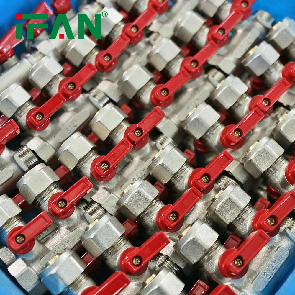 Ifan Certified 2-6 Way Brass Water Valve Manifold Radiant Heating Floor Heating Parts for Apartment Use Manifold 3/4" Brass