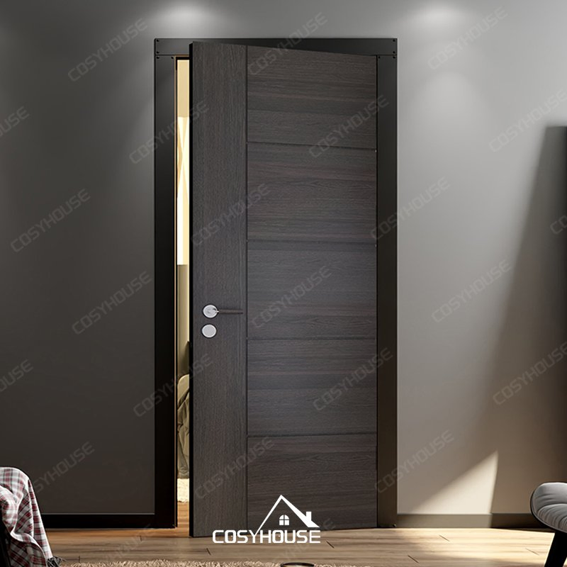 Fireproof Oak Wooden Entry Door with 60-Min Fire Rating for Apartment & Commercial Use