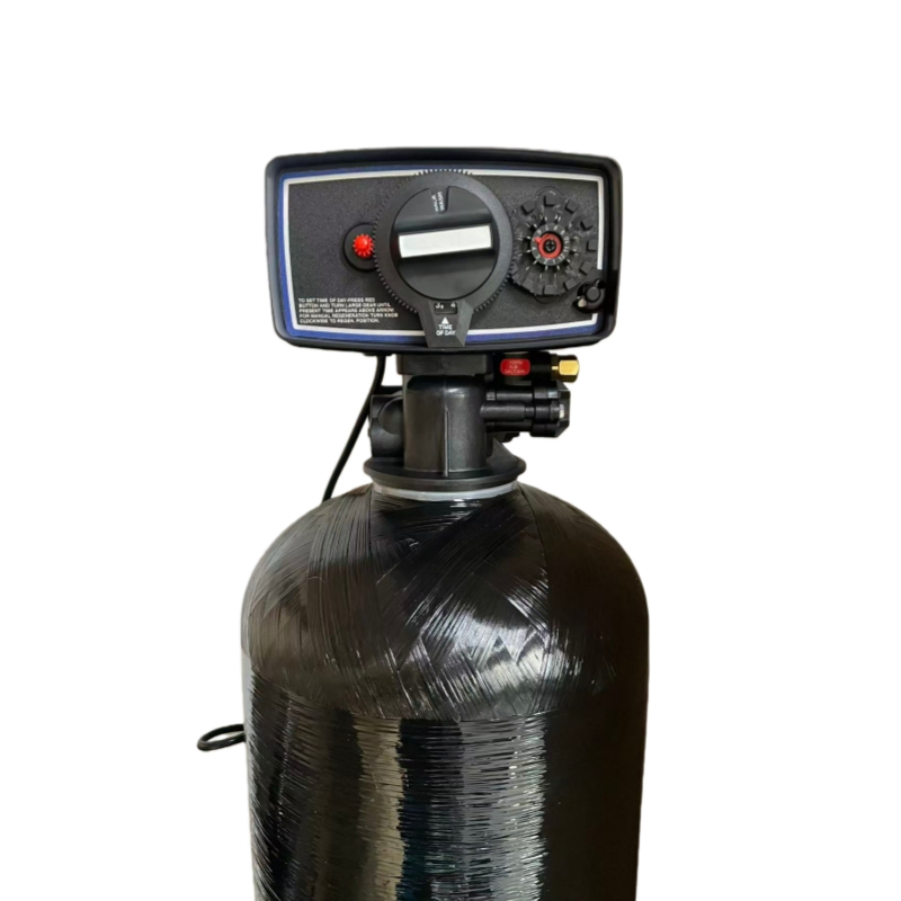 Black-Cased Water Softeners for Both Residential and Commercial Water Treatment.