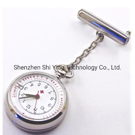Best Medical Stainless Steel Nurses Brooch Pin Watch with Japan Movt