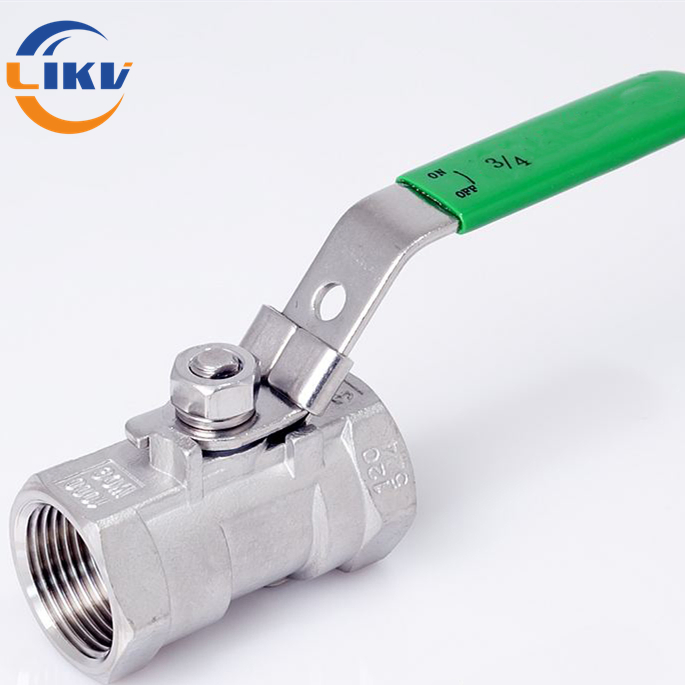 Stainless Steel 304/316 1PC Body PTFE Thread Ball Valve Level Pn16 ISO5211