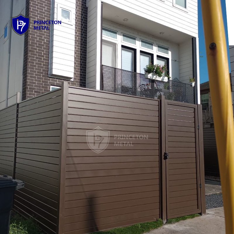 CE Certification Factory Price Garden Privacy Powder Coated Metal Aluminum Slat Fence