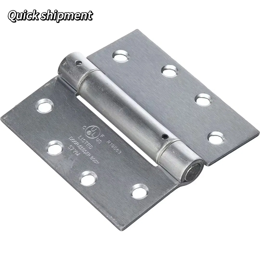 4 X 4 Inch America Style Stainless Steel Brushed Nickel Automatic Door Closer Hinge