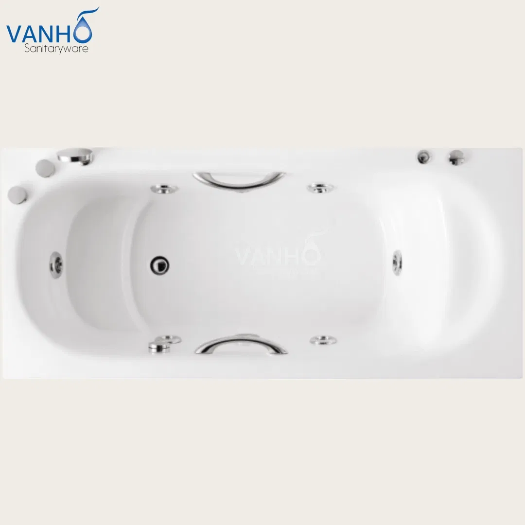 Угловая акриловая ванна с гидромассажем для одного человека