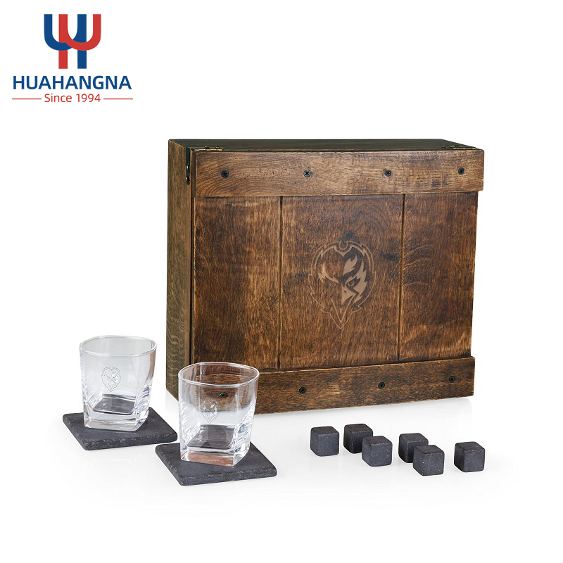Popular Best Christmas Day Whiskey Glasses Logo Acceptable Gift Set for Men