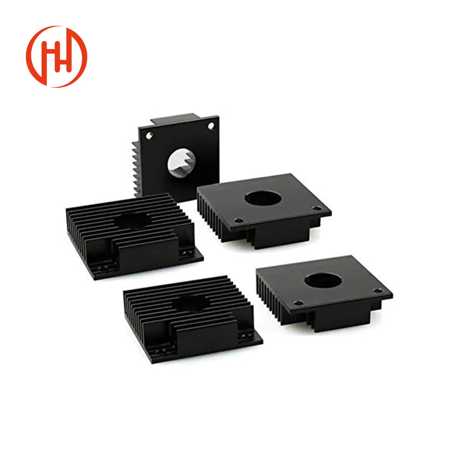OEM Different Sizes Black Anodizing Extruded Aluminium Profile Radiator Heatsink