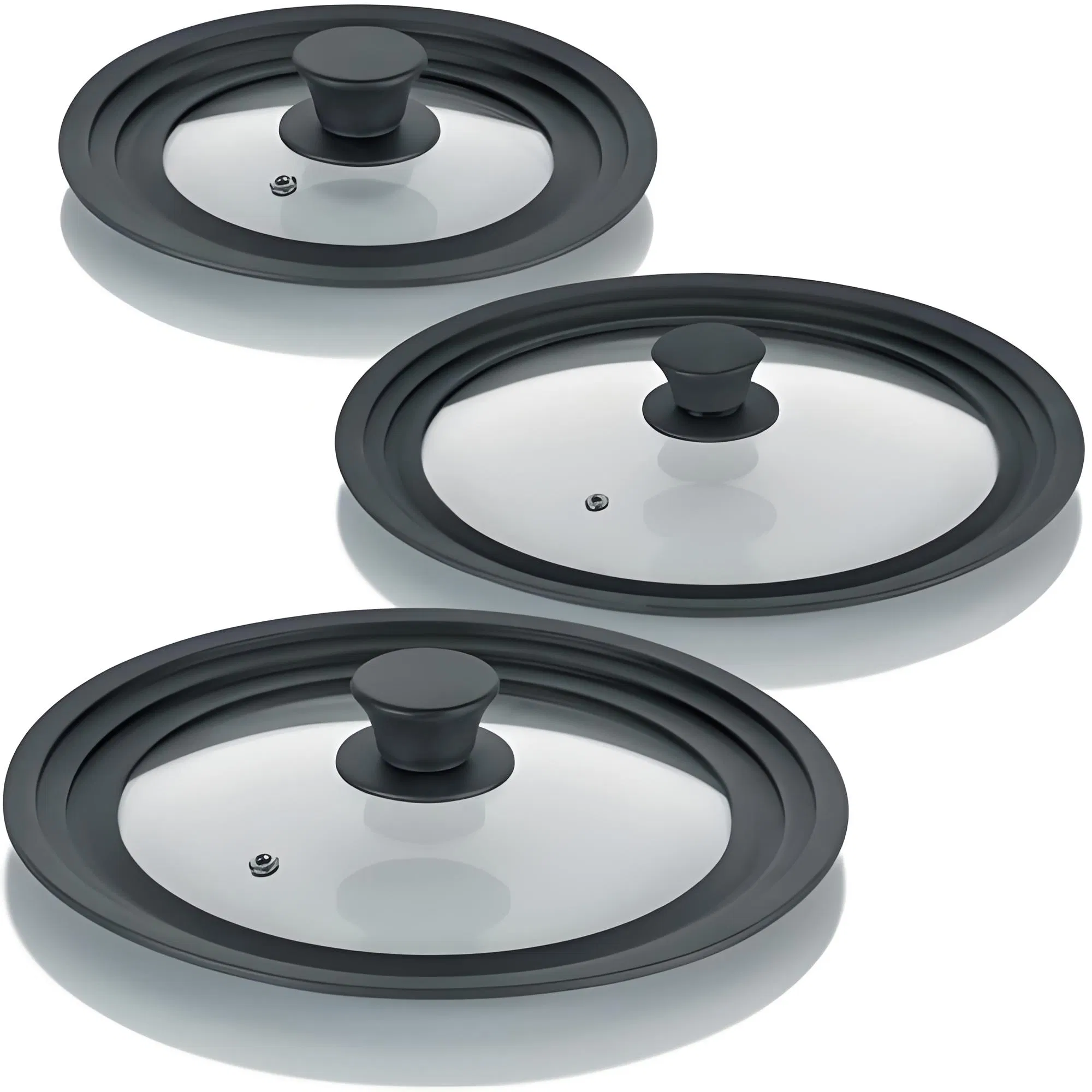 Custom Heat-Resistant Silicone Rimmed Glass Lid for Cookware