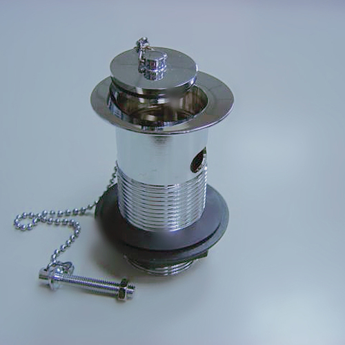 Сифон для раковины с пробкой, хром