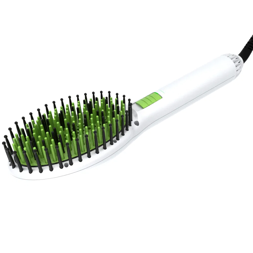 Beauty Items Ceramic Coated Hair Brush Straightener (Q18)