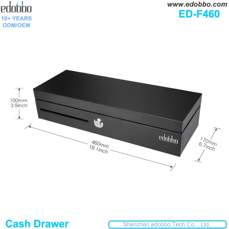Edobbo High-Security Cash Drawer for Retail Compatible with POS Printer