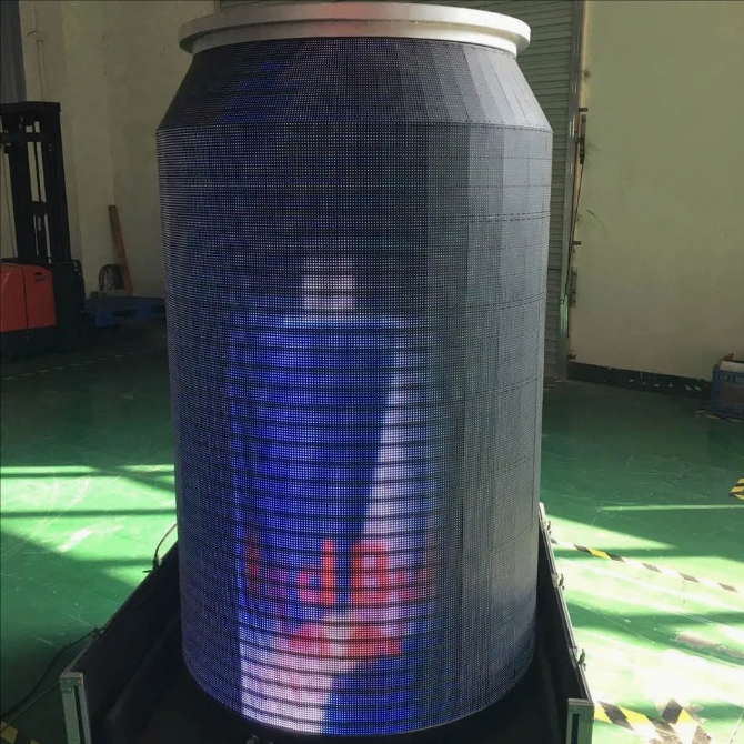 2025 Customized Flexible Ring-Pull Creative Can LED Screen Video Display
