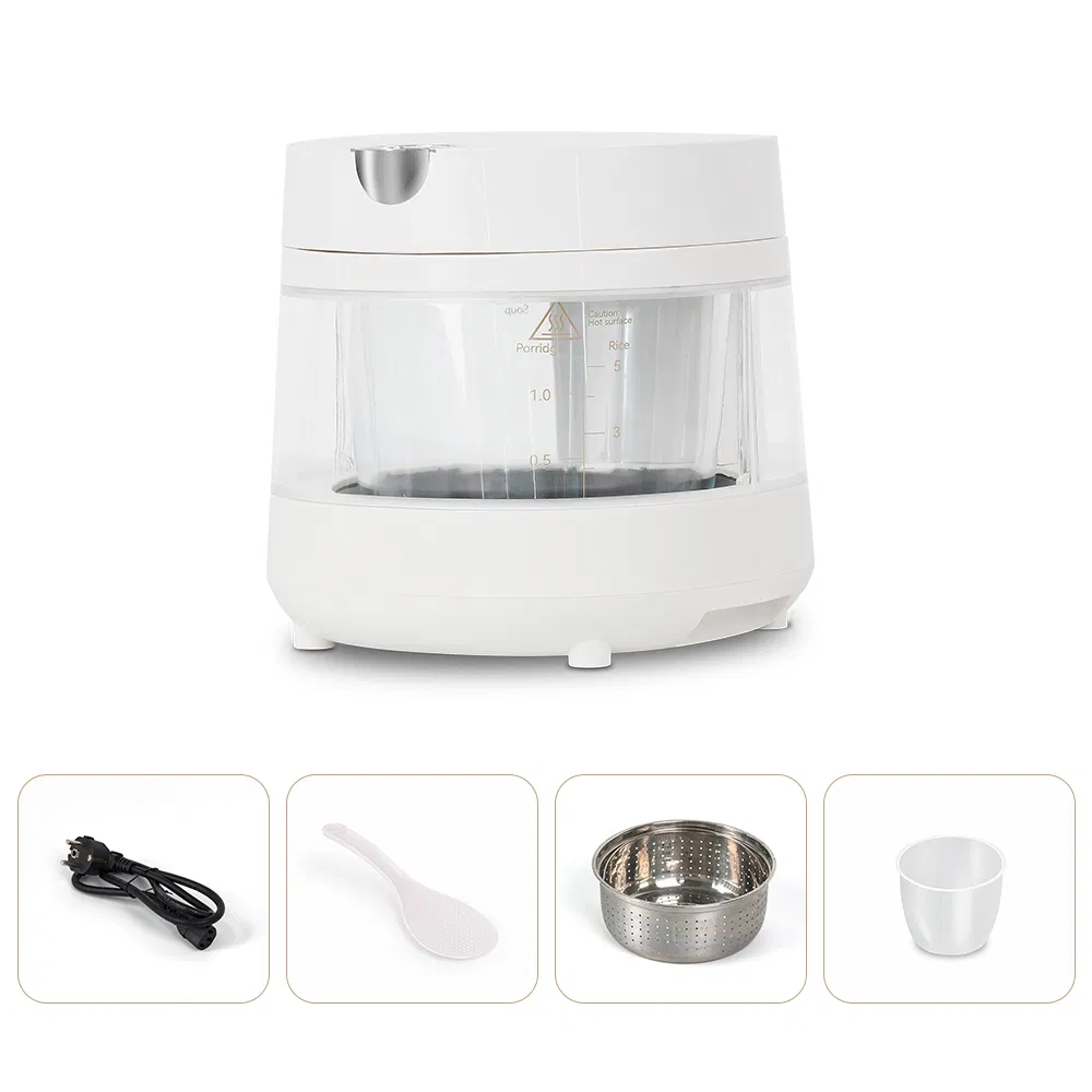 3L Slow Cooker Claypot Rice No Coating Electric Rice Cooker Glass