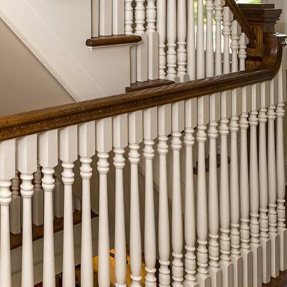 Modern Minimalist Style Solid Wood Stair Handrail Railing Guardrail Column