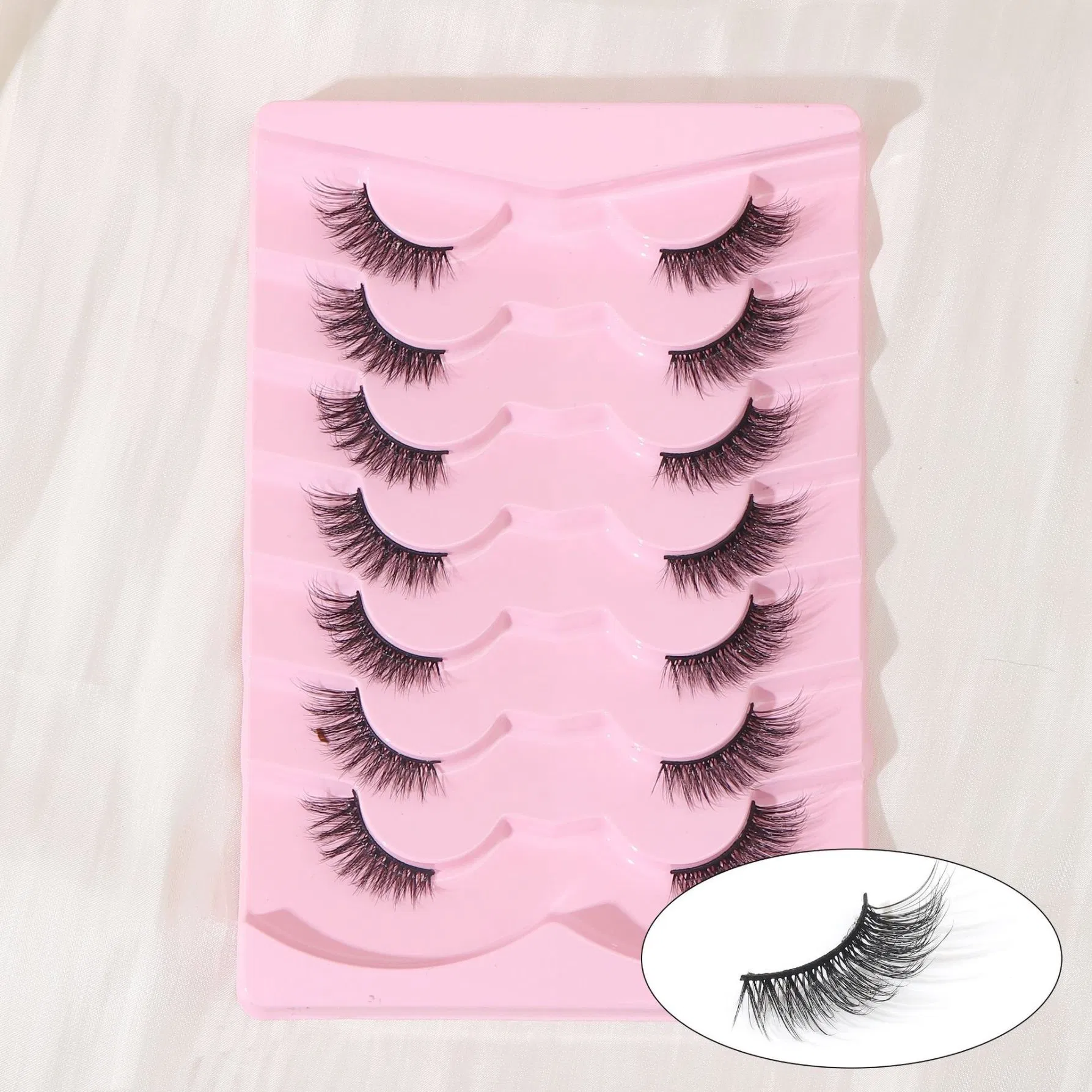 China Wholesale 3D False Eyelash Faux Mink Eyelashes Private Label Synthetic Eye Lash Faux Strip Eyelash Lash Eyelash Extension