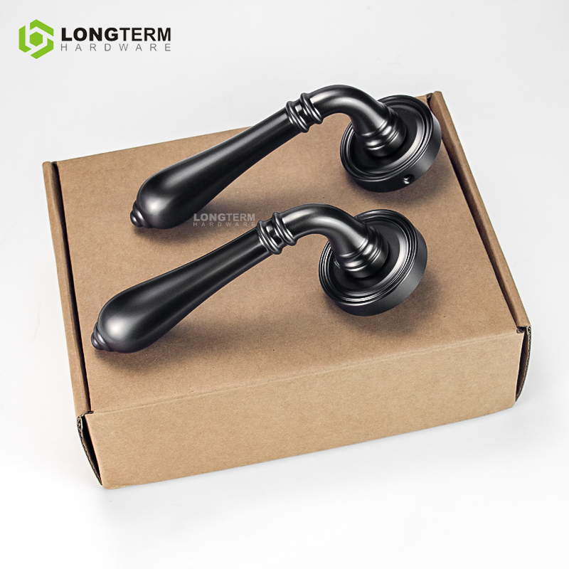 Door Locks Hardware French Style Zinc Alloy Bedroom Interior Door Lever Handle