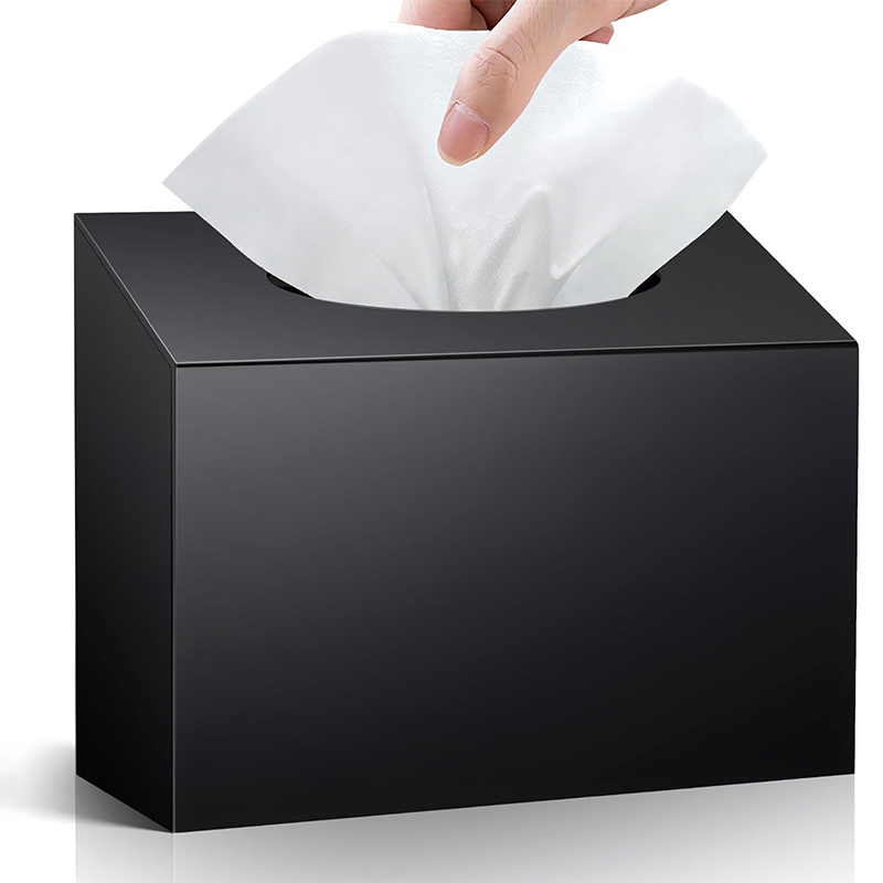 Acrylic Tissue Box Cover Wall Mounted Dispenser Compatible with Kleenex Disposable Hand Towels for Bathroom and Kitchen Use