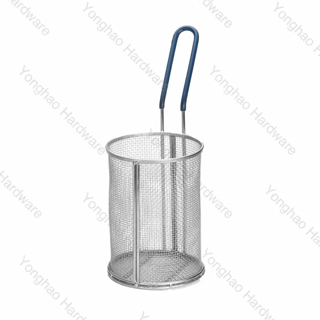 4.5" Round Stainless Steel Pasta Basket Mesh Spider Food Dumpling Noodle Strainer