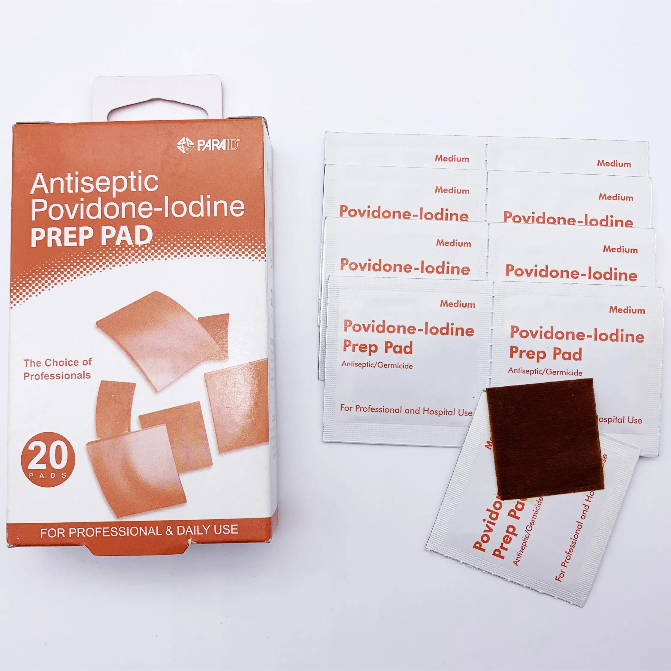 Disposable Medical Antiseptic Povidone Iodine Prep Pad Cleaning Wet Wipe