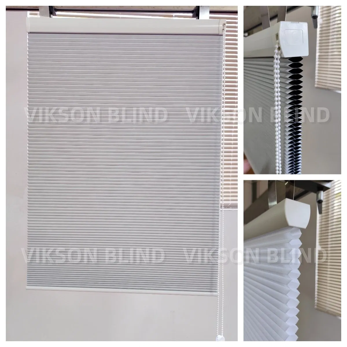 Vikson Factory Price Window Pleated Waterproof Blackout Fabric Honeycomb Cellular Honeycomb Blind