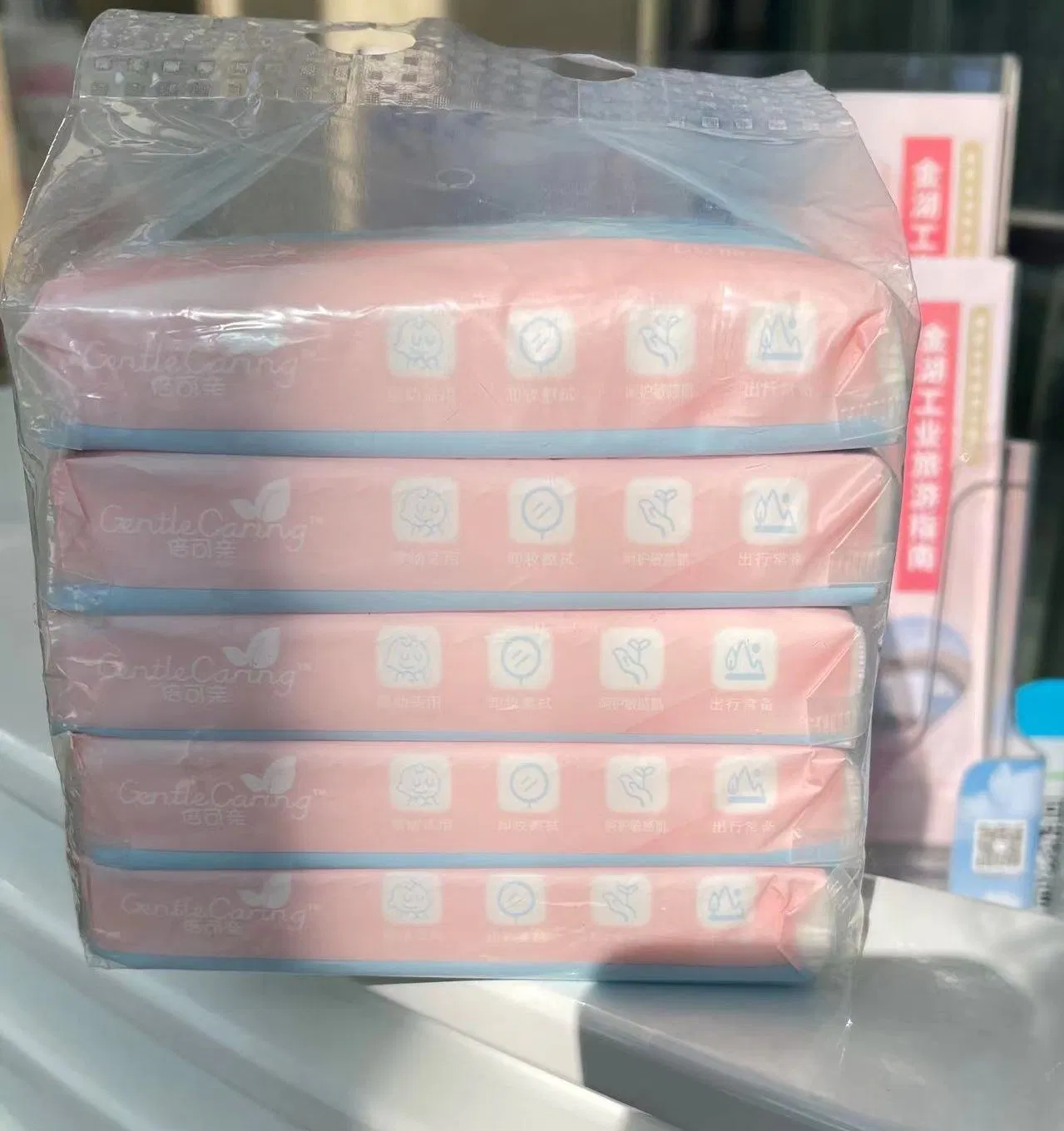 White Super Soft Tissue Paper Napkin for Baby Design