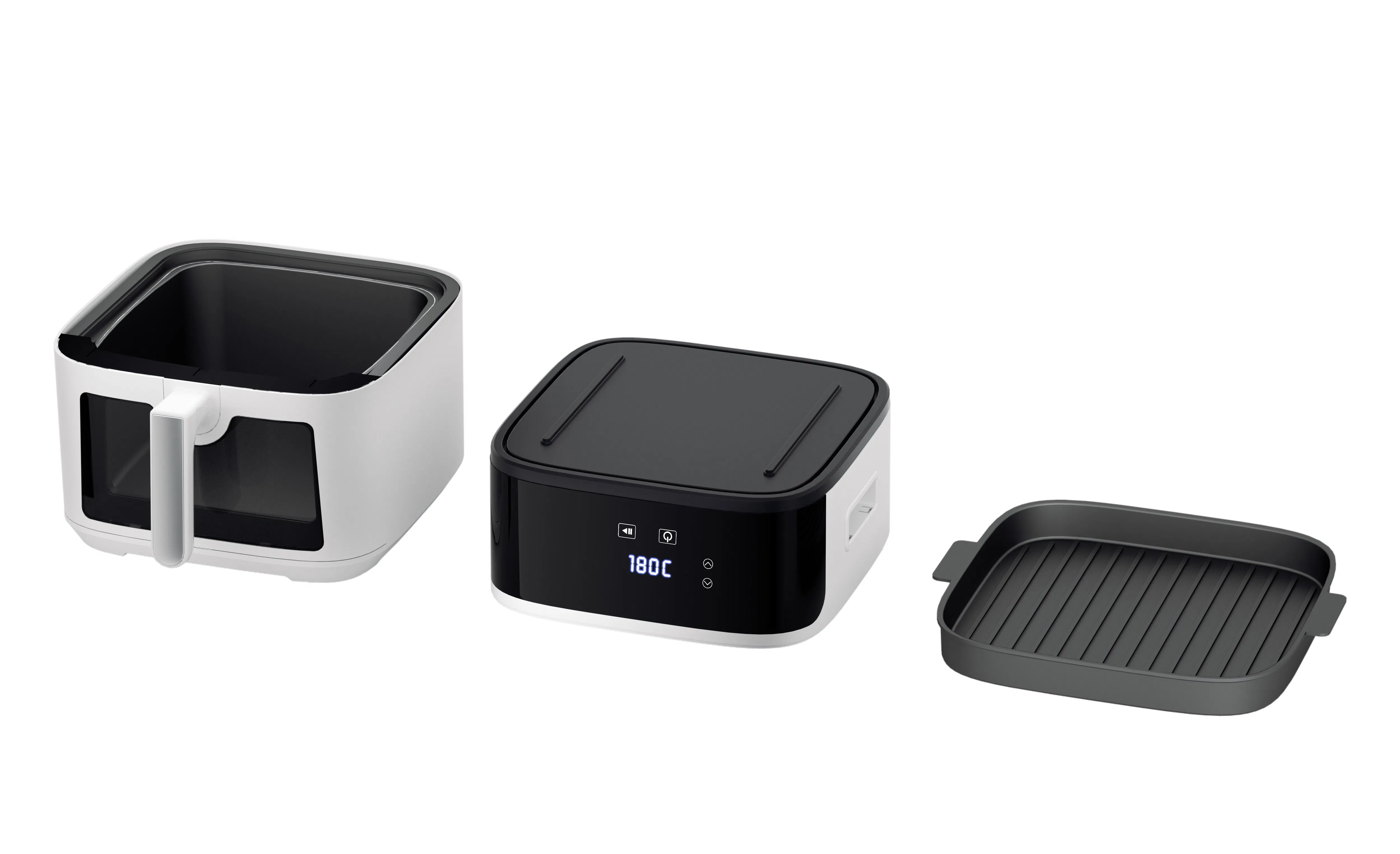 8L Multifunctional2in1 Air Fryer (With Window) + Grill: Fry in One, Large Capacity for Diverse Cooking