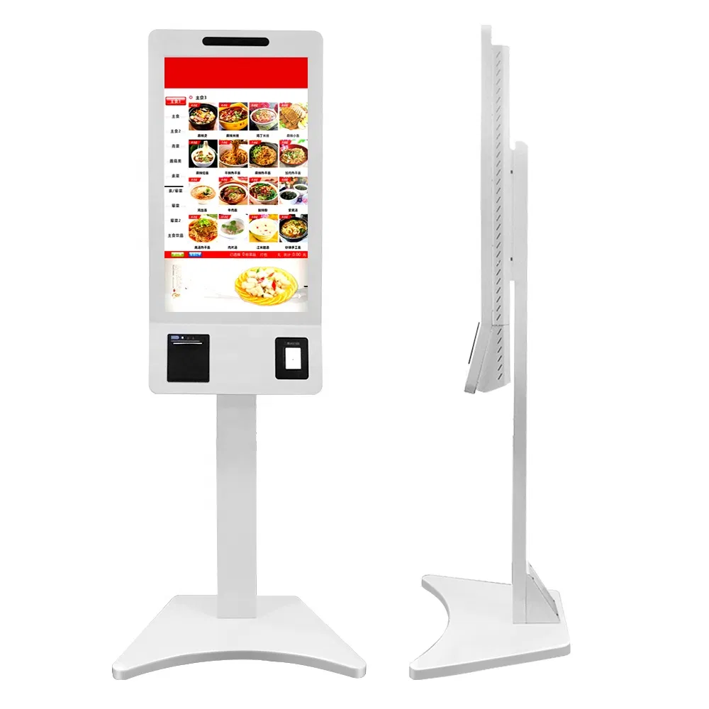 POS Self Service Food Ordering Payment Kiosk Machine with Printer for Restaurant, Bank, Shop Mall