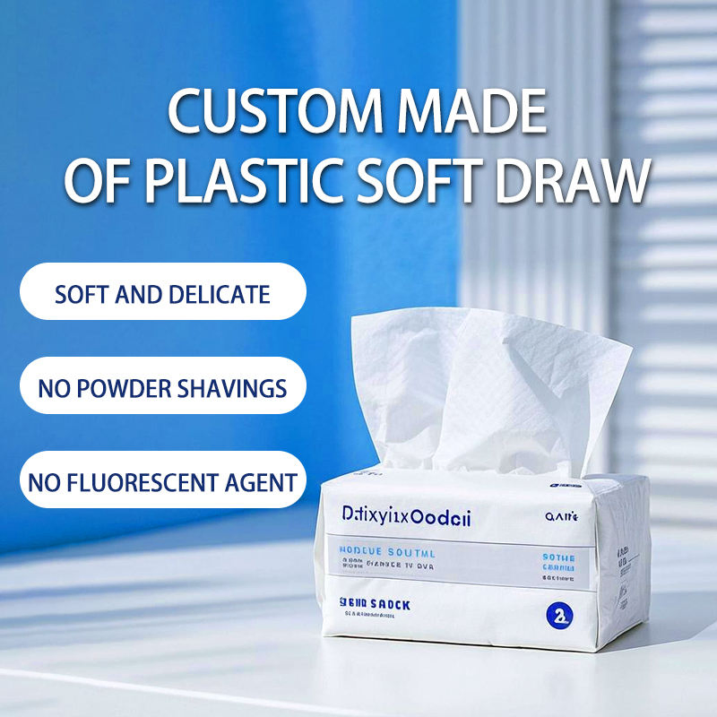 Eco-Friendly Soft and Wettable Non Fluorescent Household Facial Tissue Paper Wood Pulp