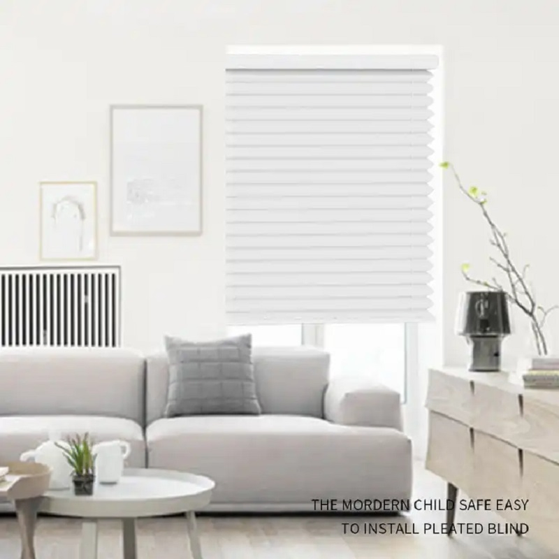 Blinds Easy Adjusted Elegant Shade Manual Cordless Pleated Blind/Cordless Pleated Light Filtering Fabric