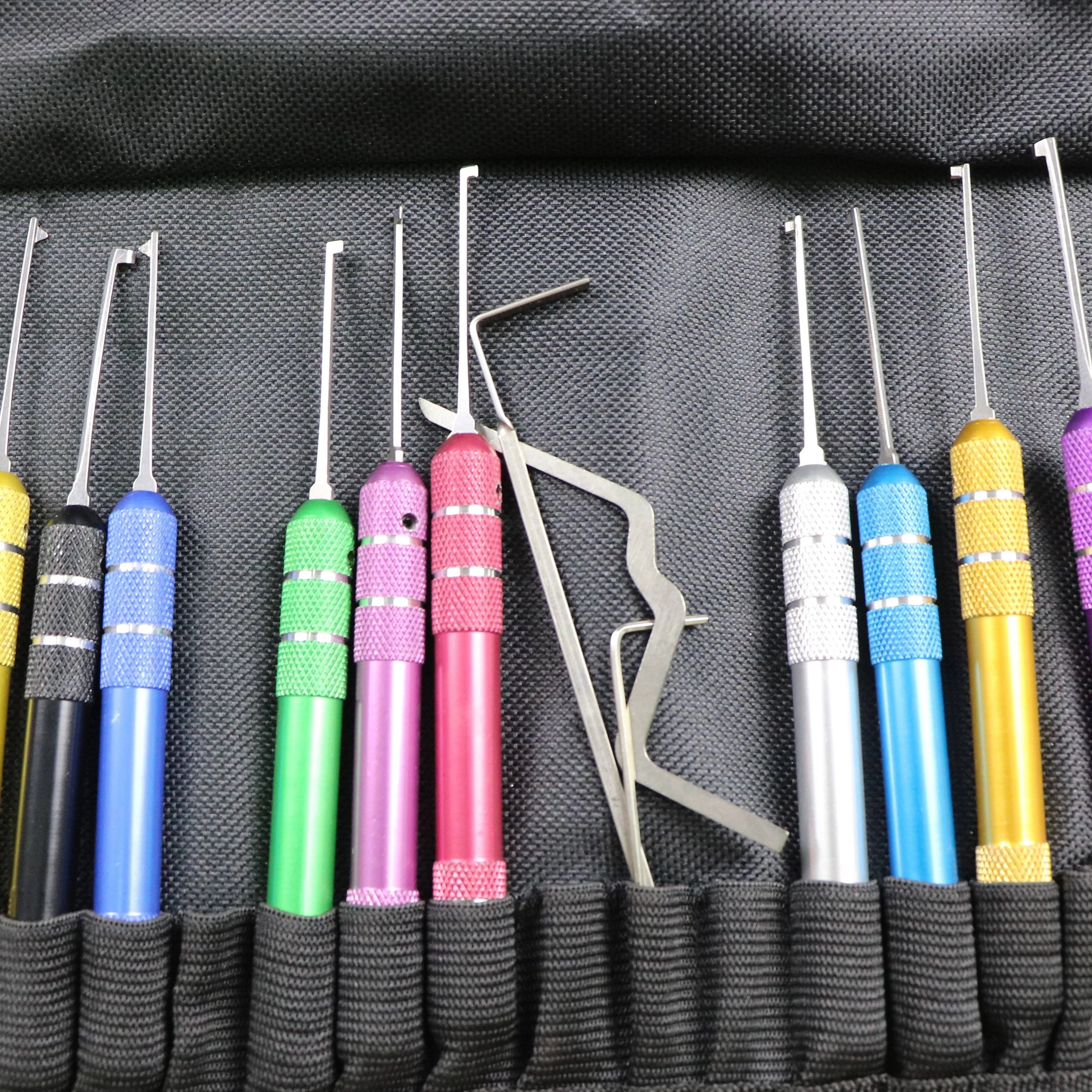 13 Pieces Training Lockpicking Tools Transparent Padlock Extractor Lock Pick Locksmith Tool Set