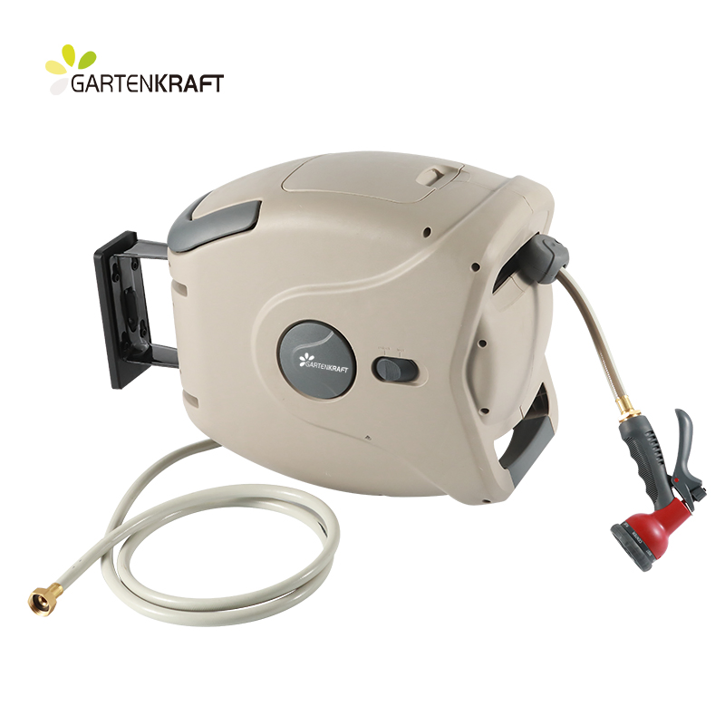 Gartenkraft Xw-20s Retractable Hose Reel with Wall Bracket