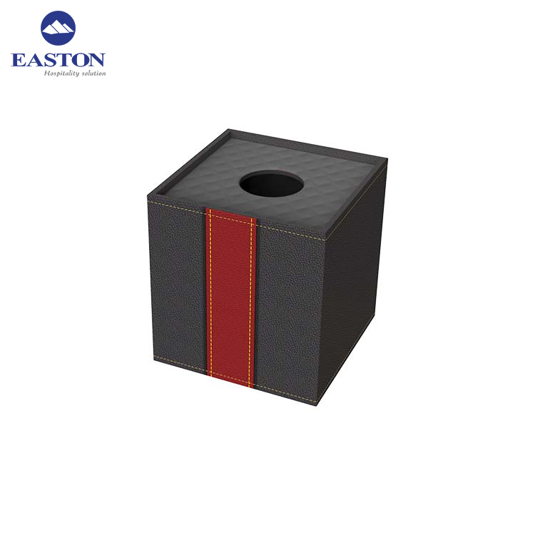 Wholesale Hotel Three Color Combination Leather Tissue Box Holder