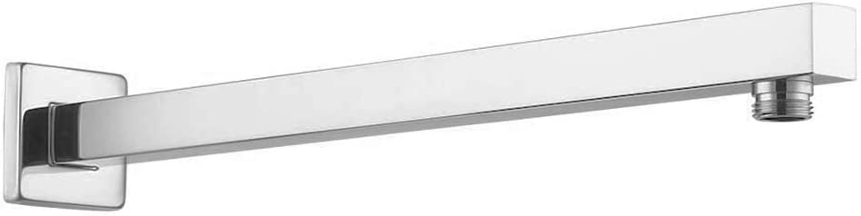 Shower Arm, 16-Inch Brass Wall Mount Shower Extension, Chrome