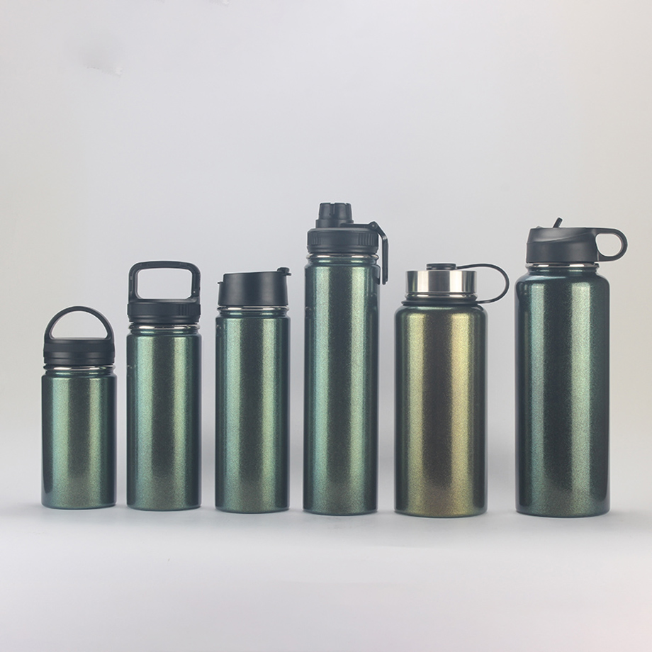 OEM 12/16/18/25/32/40/64oz Outer Door Sport Bottle Vacuum Flask Hydro Bottle with Rubber Base