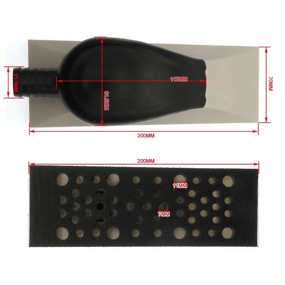 200X70mm Multi Hole Hook and Loop Dust-Free Vacuum Hand Sanding Block