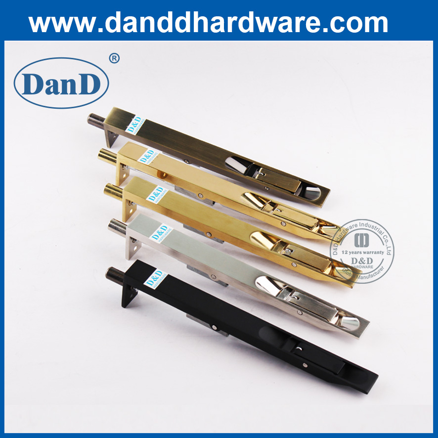 Safety Hot Sale Satin Nickel Brass Door Bolt Accessories Manufacturer for Double Wooden Door