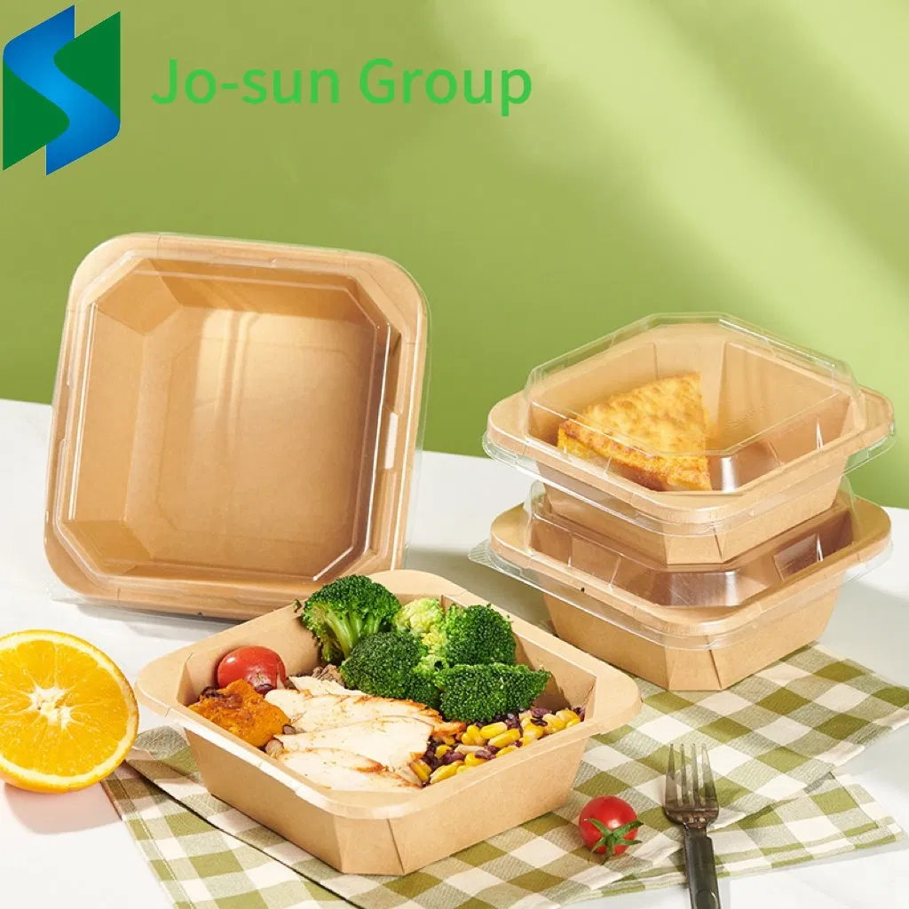 Jo-Sun Customized Kraft Paper to Go Boxes Take Away Lunch Packing Boxes Square Paper Food Container