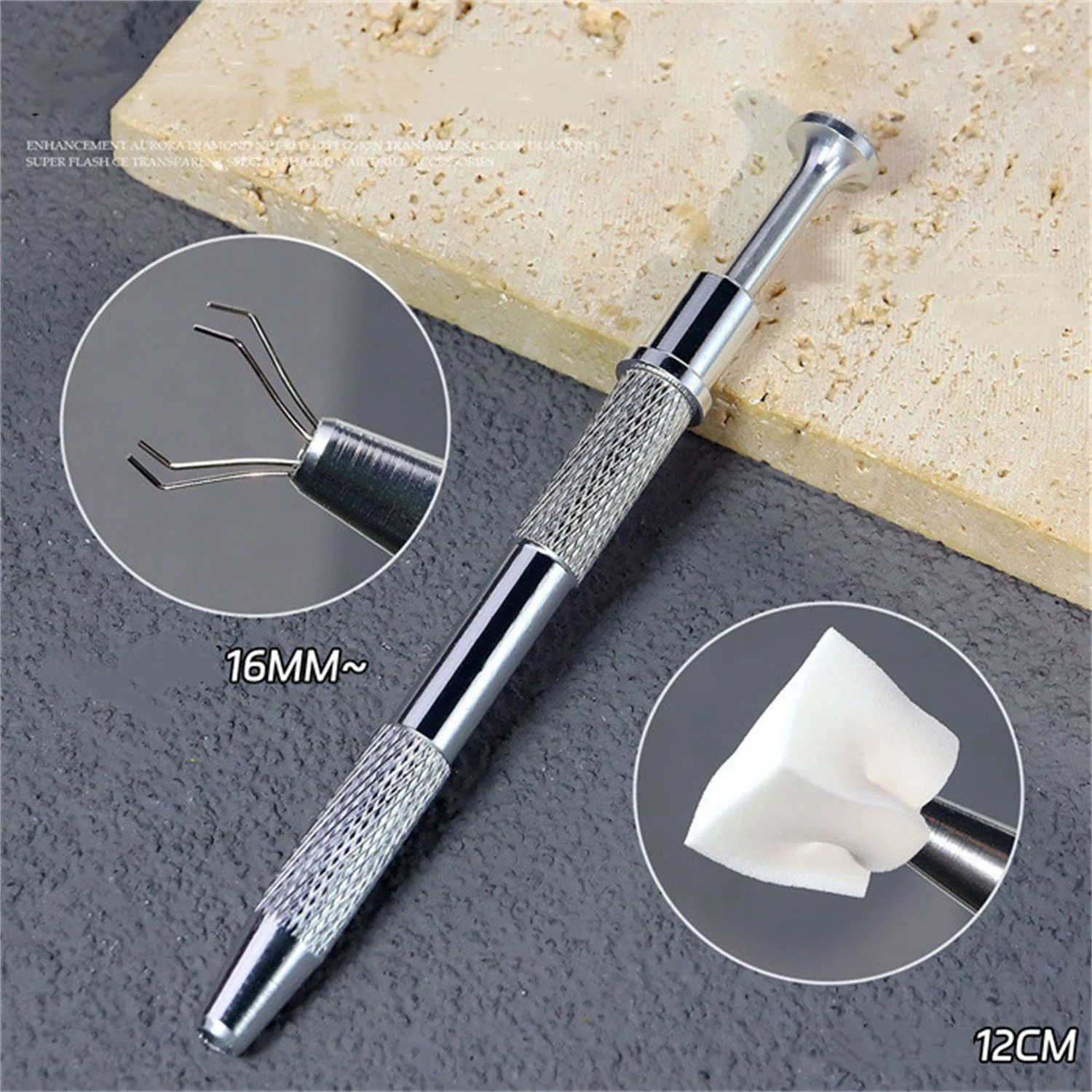 Nail Art 1cm Mini Beancurd Blocks Pat Glue Sponge Gradient Smudged Blush Small Square Nail Buffer Grab Pen Tool Set