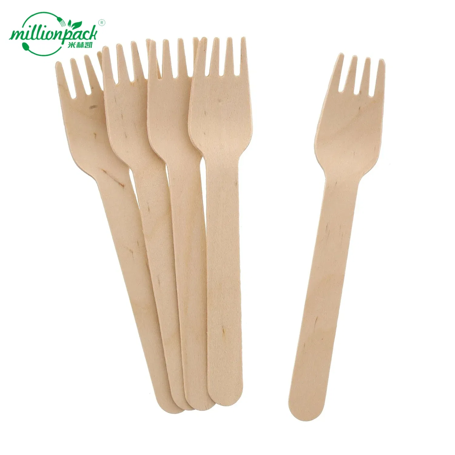 Disposable Natural Wooden Forks for Parties Weddings and Catering Services