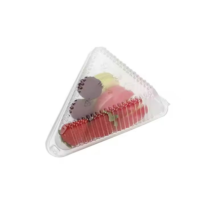 Transparent Disposable Biodegradable Compostable PLA Tableware for Cake Container
