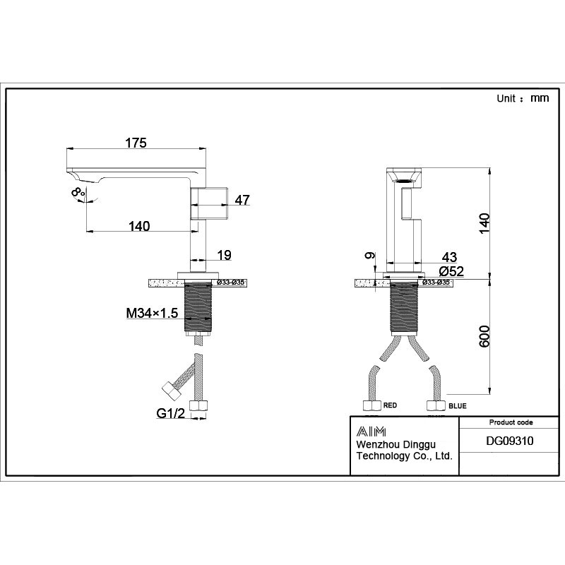 Sample Customization Lavatory Tap Bathroom Brass Face Mixer Basin Faucet