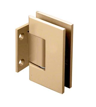 Chrome with Brass Accents Geneva 074 Wall Mount Short Back Plate Hinge