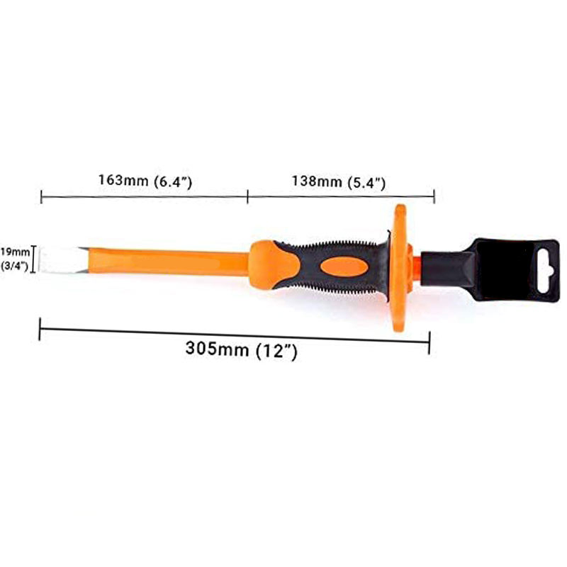 12 Inch 305mm Heavy Duty Premium Crvsteel Demolishing Carving Concrete Breaker Hand Protection Flat Cold Chisel