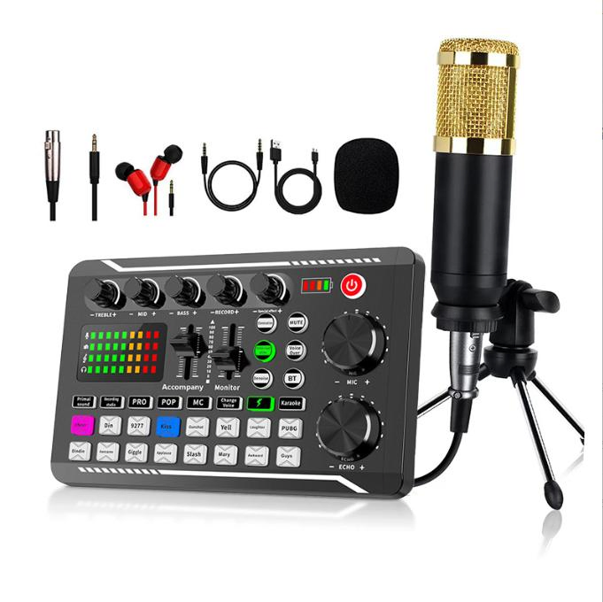 Live Broadcast Set Sound Card Mixer Professional Capacitor Mic Game Anchor