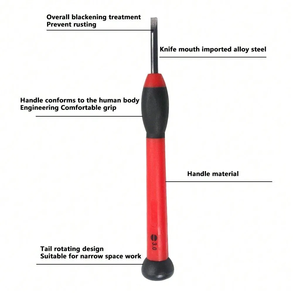 Mini Repair Screwdriver Kit with 6 Different Size Flathead and Philips Screwdrivers, Perfect for Eyeglass, Watch, Jewelers