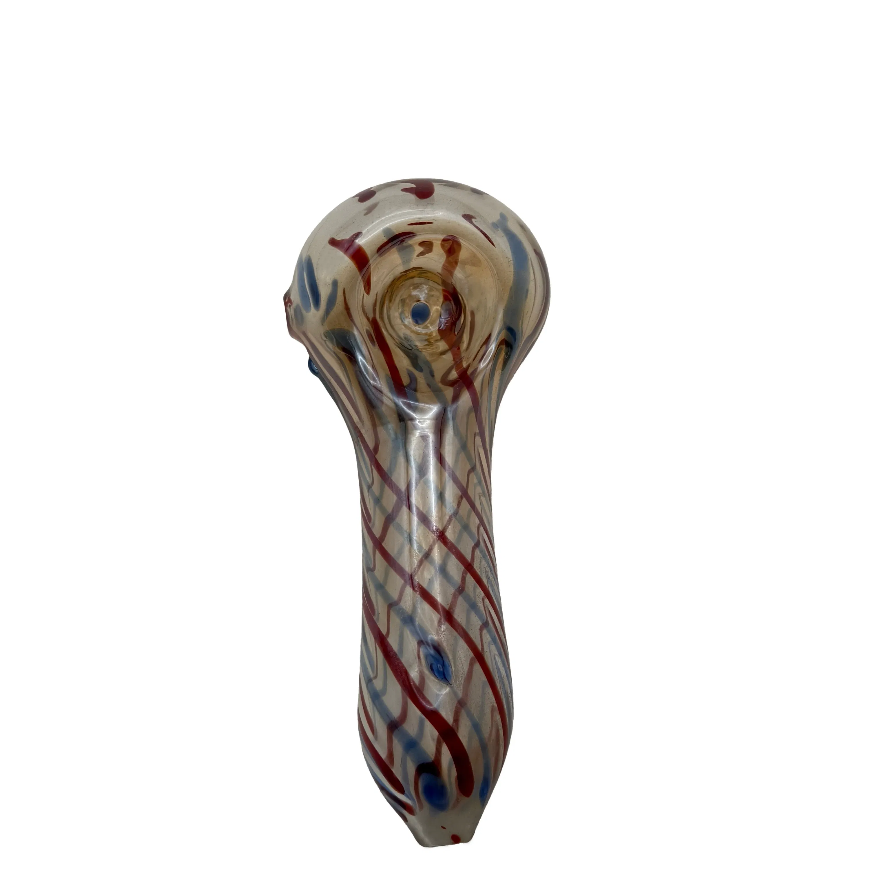 High Quality Glass Carved Hand Small Tobacoo Pipe Glass Smoking Pipe for Sale