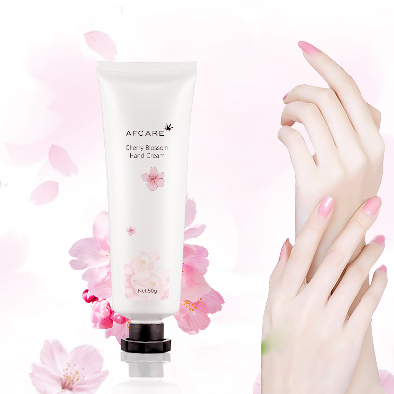 Private Label OEM Mini Natural Organic Whitening Moisturizing Cherry Blossom Hand Cream