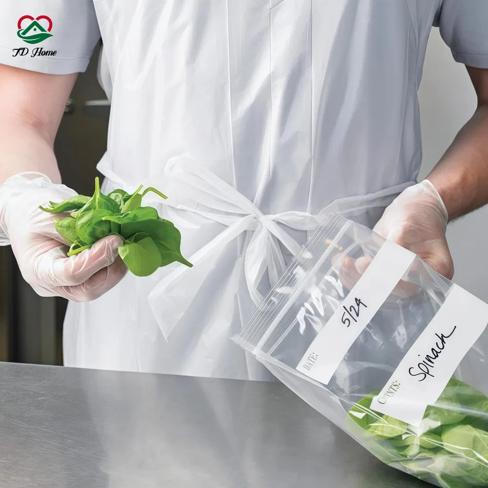 Custom Clear Recloseable PE Food Storage Plastic Ziplock Packaging Bags