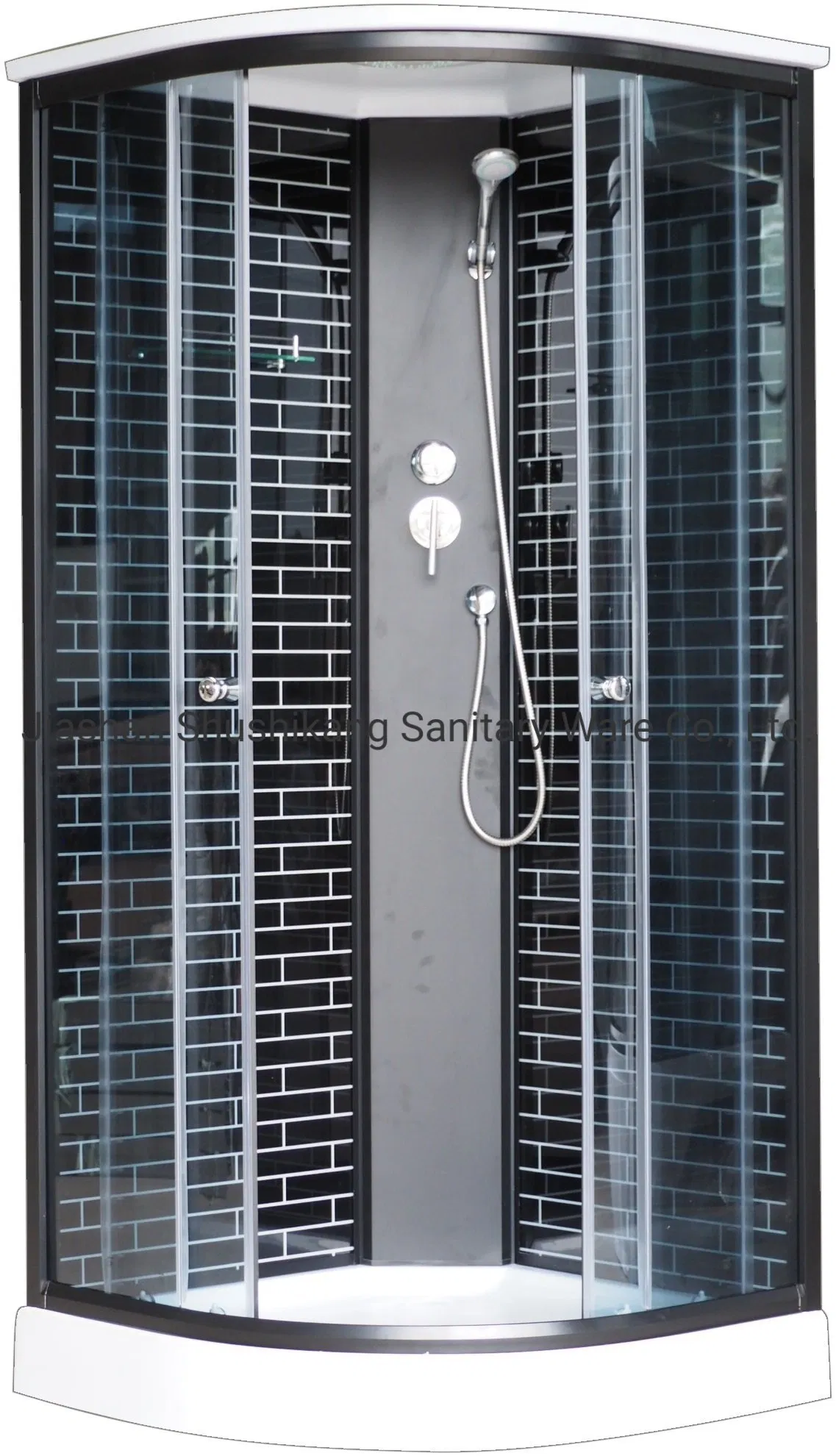 Photo Design on Back Glass of Shower Cabin, More Beautiful and Popular